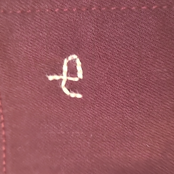 Rag & Bone "Hyde" Half Lamb Leather Half Denim Skinny Jean Burgundy 28 - Picture 6 of 6